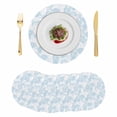 thumbnail image 1 of Ocean Shell Round 13 Inch Placemats Set of 6, Summer Coastal Seashells Texture Light Blue HeatResistant Non Slip Place Mats for Dining Table, Wipeable Braided Kitchen Table Mats for Housewarming, 1 of 9
