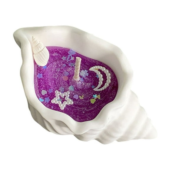 Ocean Shell Scented Candle - I Accidentally Burned The Ocean - Whelk Gel Wax - Unique Conch Aquamarine Starry Sky Pearl Jelly Natural Scented Candle Long Lasting for Party Room Photo Prop Decor