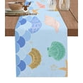 thumbnail image 1 of Ocean Shell StarTable Runner Home Wedding Decor Table Flag Mat Table Centerpieces Decoration Party Dining Long Tablecloth, 1 of 6