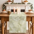 thumbnail image 1 of Ocean Shell Table Runner, Yellow Sea Shells Coral Stars Yellow Cotton Linen Kitchen Table Decoration Washable Dining Tabletop Runners for Home Party Decor 13x108 Inches, 1 of 9