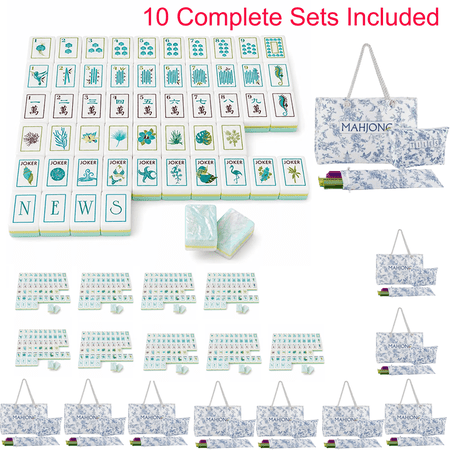 Ocean Shell-Themed American Mahjong Sets, 160 Acrylic 4-Layer Engraved Tiles, Portable Travel Game Sets, Gift for Tile Lovers, Friends & Couples