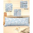 thumbnail image 1 of Ocean Shell Throw Pillow Covers, Summer Coastal Seashells Texture Light Blue Soft Breathable Pillow Cases with Zipper for Sleeping, Long Body Pillowcases for Couch Bed Sofa Chair 20x60 Inches, 1 of 9