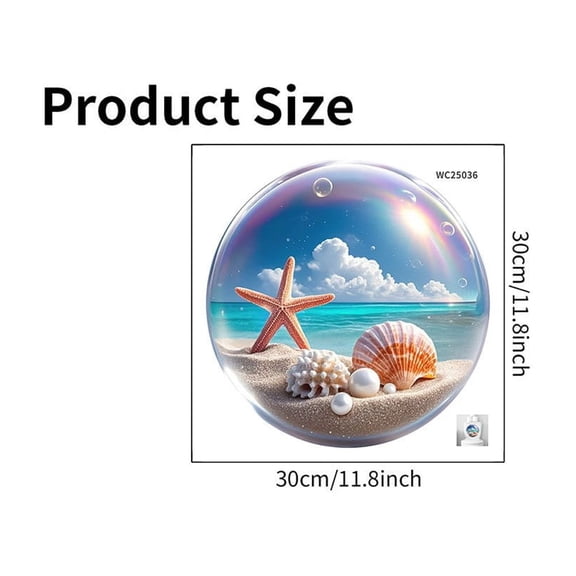 Ocean Shell Toilet Decorative Stickers Peel And Stick Home Decor Wall Art 1 Count