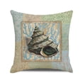 thumbnail image 1 of Ocean Shellfish Cushion Cover 45x45 cm Shell Conch Printed Pillowcase Square Linen Pillow Cover Home Decorations Pillows Decor, 1 of 5