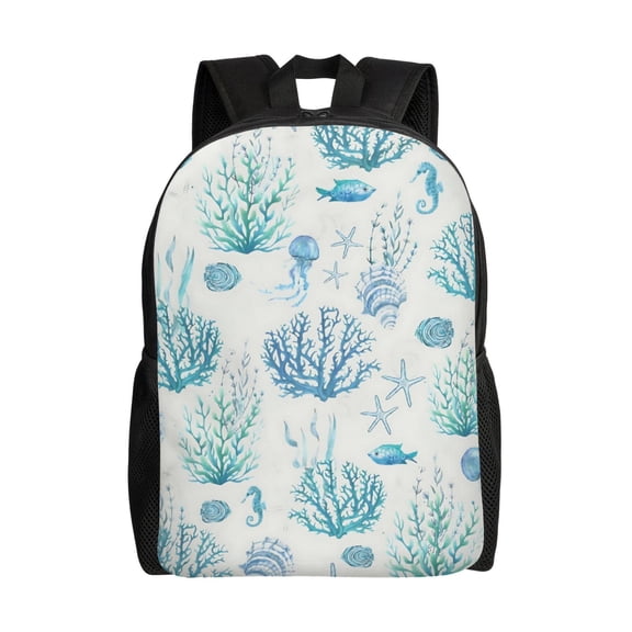 Ocean Shells Backpack Large Capacity Laptop Bag for Men and Women