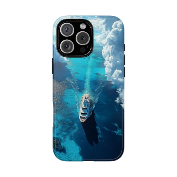 Ocean Ship Sailing Sea Cloud Case for iPhone 17 to 11 Pro Max