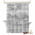 thumbnail image 1 of Ocean Shower Curtains for Bathroom, Summer Beach Sea Star Coral Shell Grey Texture Washable Fabric Shower Curtain with Hooks Waterproof Bathroom Decor Sets, 66 x 72 Inches, 1 of 9