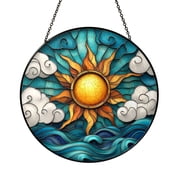 Ocean Sky Sun and Cloud Window Hanging