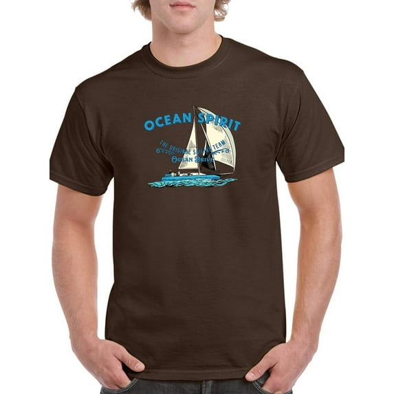Ocean Spirit Boat T-Shirt Men -Image by Shutterstock, Male 3X-Large
