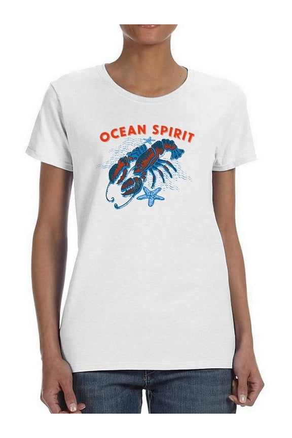 Ocean Spirit Lobster Sea Shaped T-Shirt Women -Image by Shutterstock, Female Medium