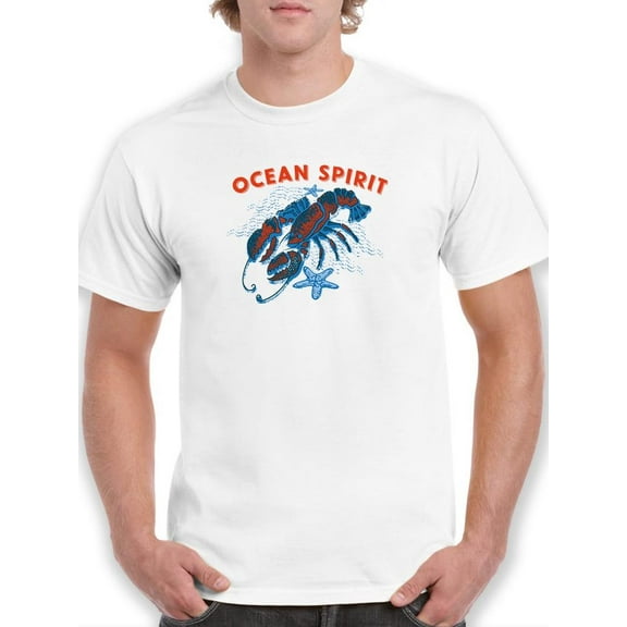 Ocean Spirit Lobster Sea T-Shirt Men -Image by Shutterstock, Male Small