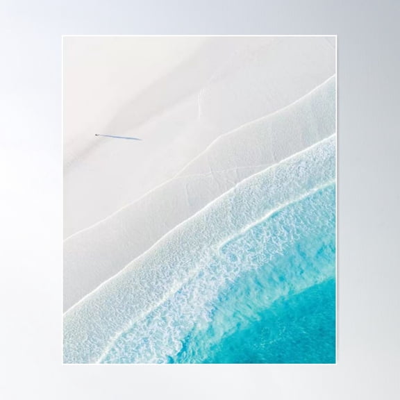 Ocean Split I Poster Wall Art, Modern Wall Decor For Living Room Bedroom, 12x18 UNFRAMED