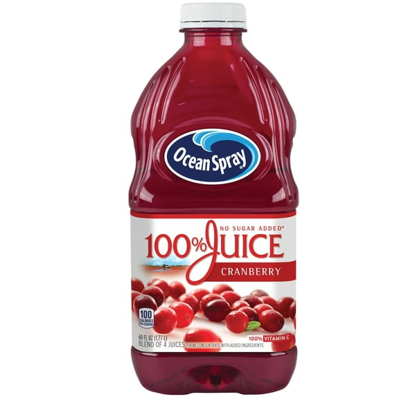Ocean Spray 100% Juice, Cranberry, 60 fl oz