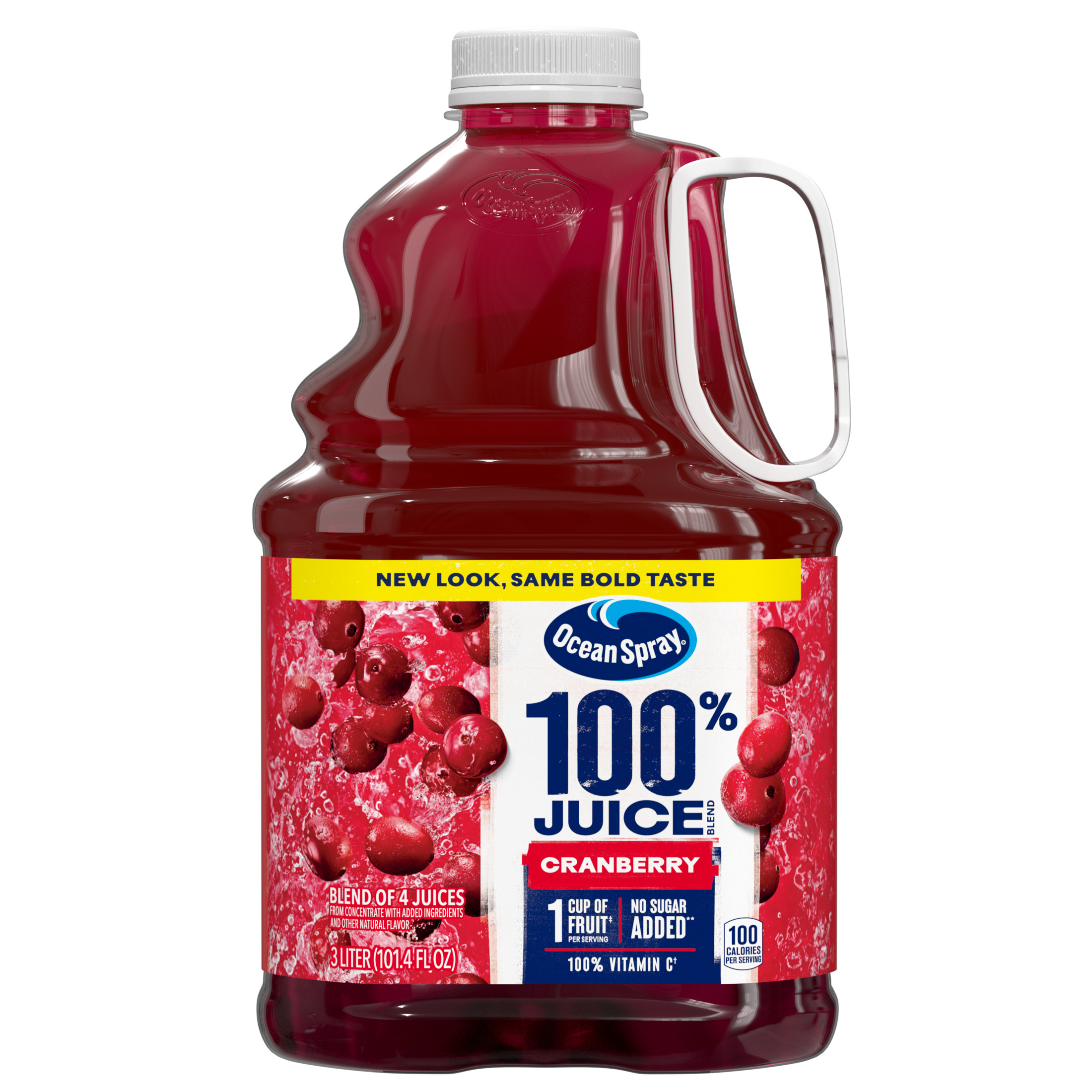 Ocean Spray® 100% Juice Cranberry Juice Blend, 101.4 fl oz Bottle - image 1 of 9