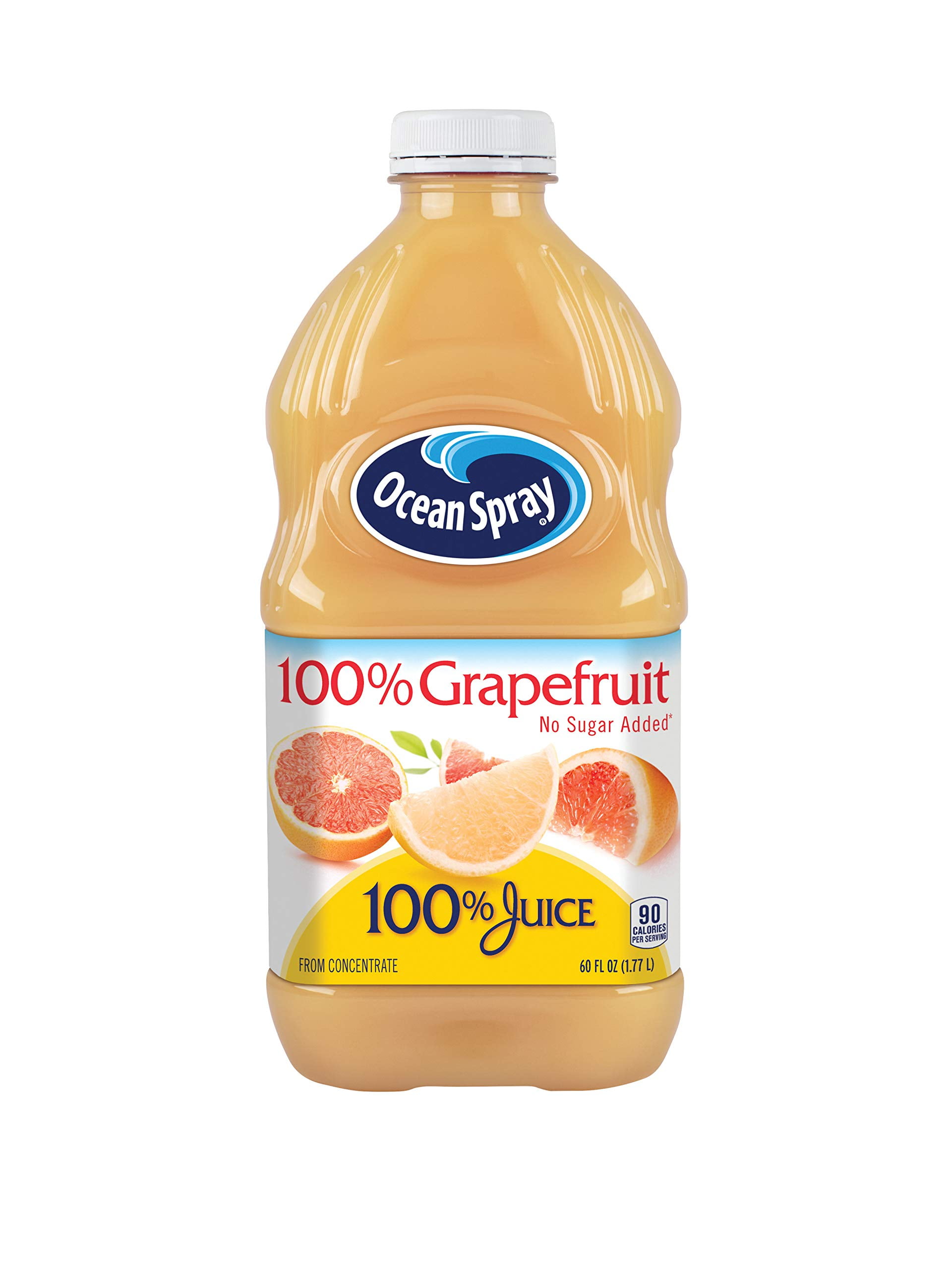 Ocean Spray 100% Juice, Grapefruit Juice, 60 Fl Oz Bottle (Pack of 20)