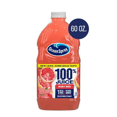 Ocean Spray® 100% Ruby Red Grapefruit Juice, 100% Juice, 60 fl oz Bottle