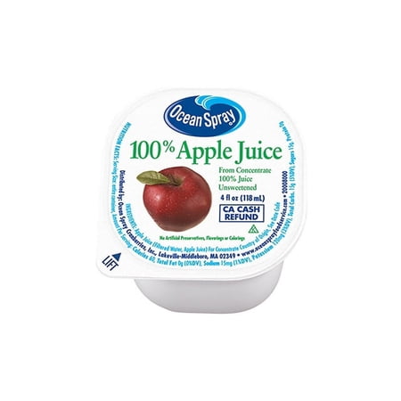 Ocean Spray Apple Juice, 4 oz, 48 Count