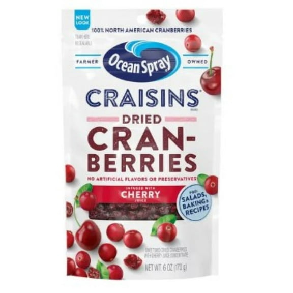 Ocean Spray Craisins Dried Cranberries Cherry Flavor 6 oz (Pack of 5)