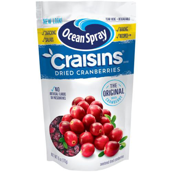 Ocean Spray Craisins Dried Cranberries Original (Pack of 18)