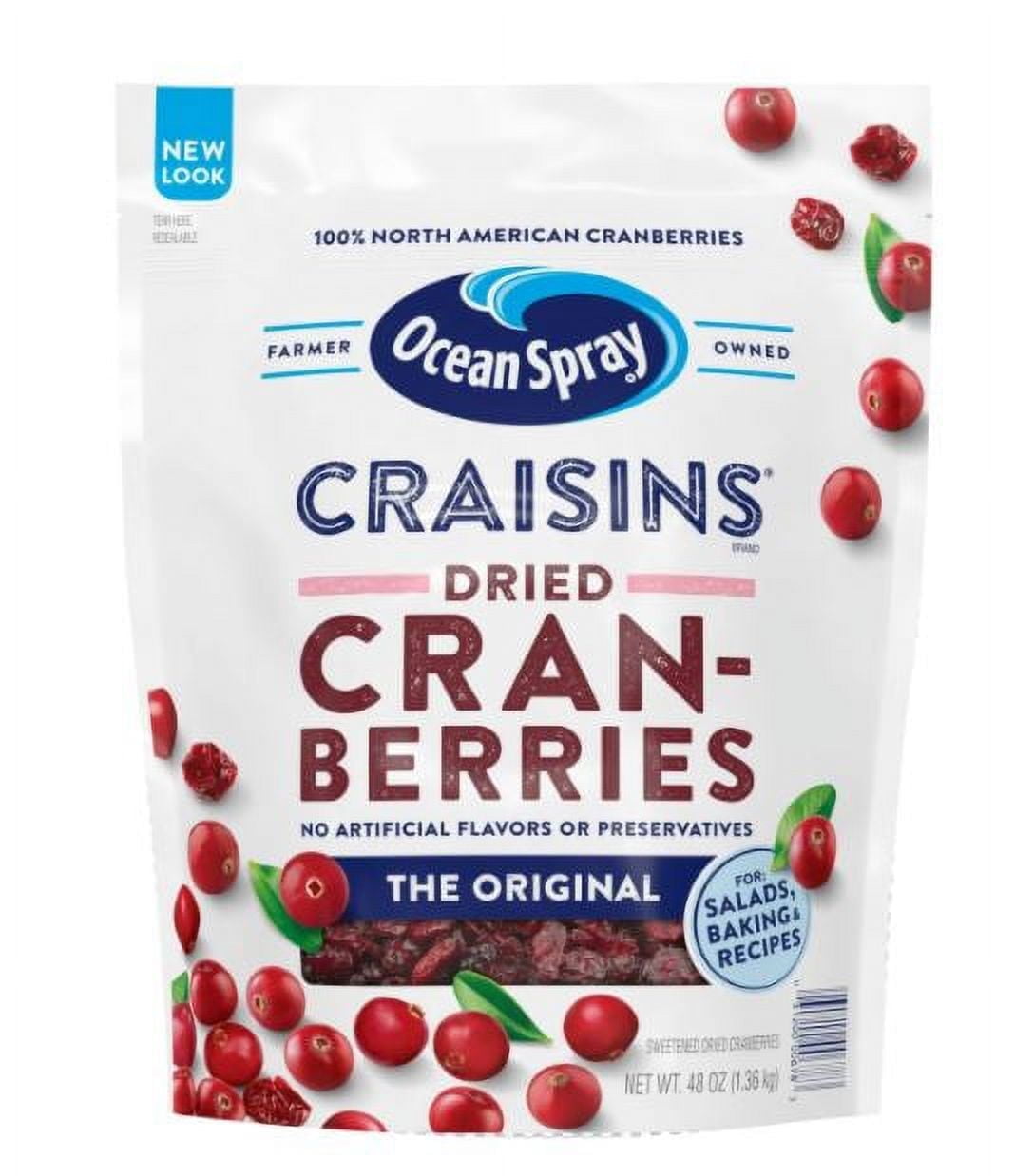 Ocean Spray Craisins Dried Cranberries Original (48 oz.)