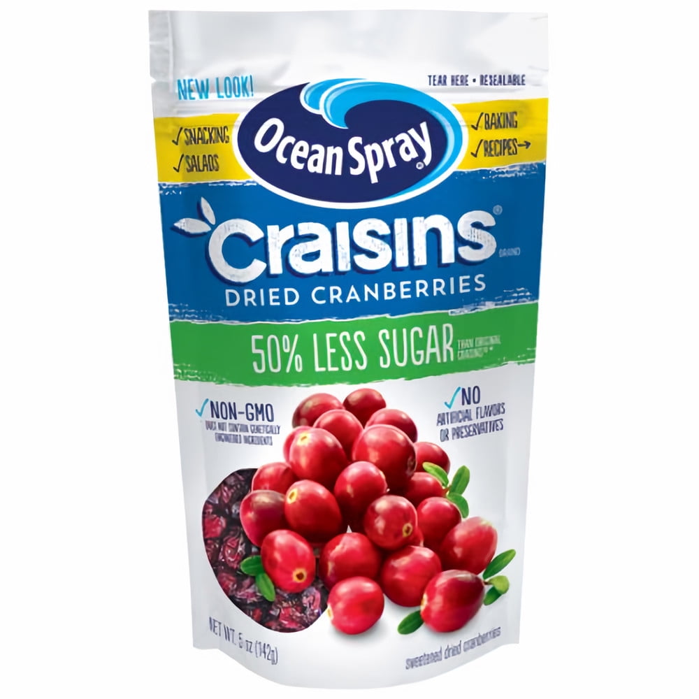 Ocean Spray Craisins Dried Cranberries Reduced Sugar (Pack of 10)