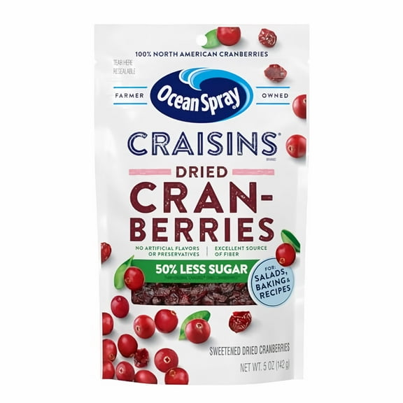 Ocean Spray Craisins Gluten-Free Reduced Sugar Dried Cranberries, 5 oz.