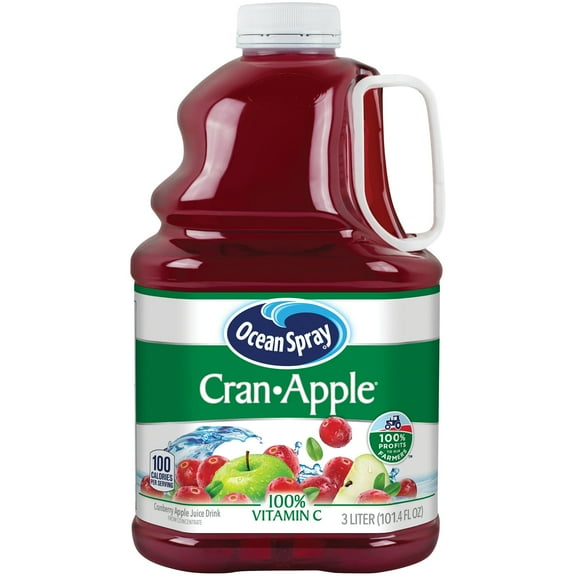 Ocean Spray Cran-Apple Cranberry Apple Juice Drink, 101.4 fl oz Bottle