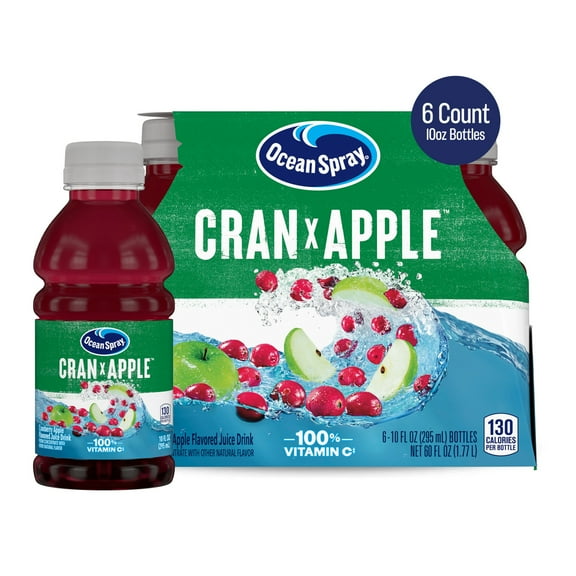 Ocean Spray® Cran-Apple™ Cranberry Apple Juice Drinks, 10 fl oz Bottles, 6 Count