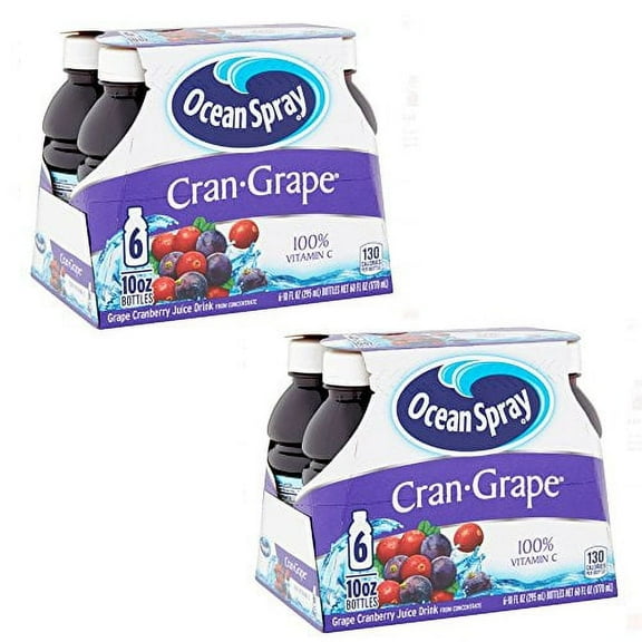 Ocean Spray: Cran-Grape 10 .. oz Juice Drink, 6 .. Pk(Case of 2)
