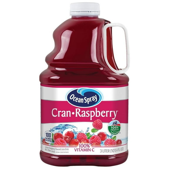 Ocean Spray Cran-Raspberry Cranberry Raspberry Juice Drink, 101.4 Ounce (Pack of 2)