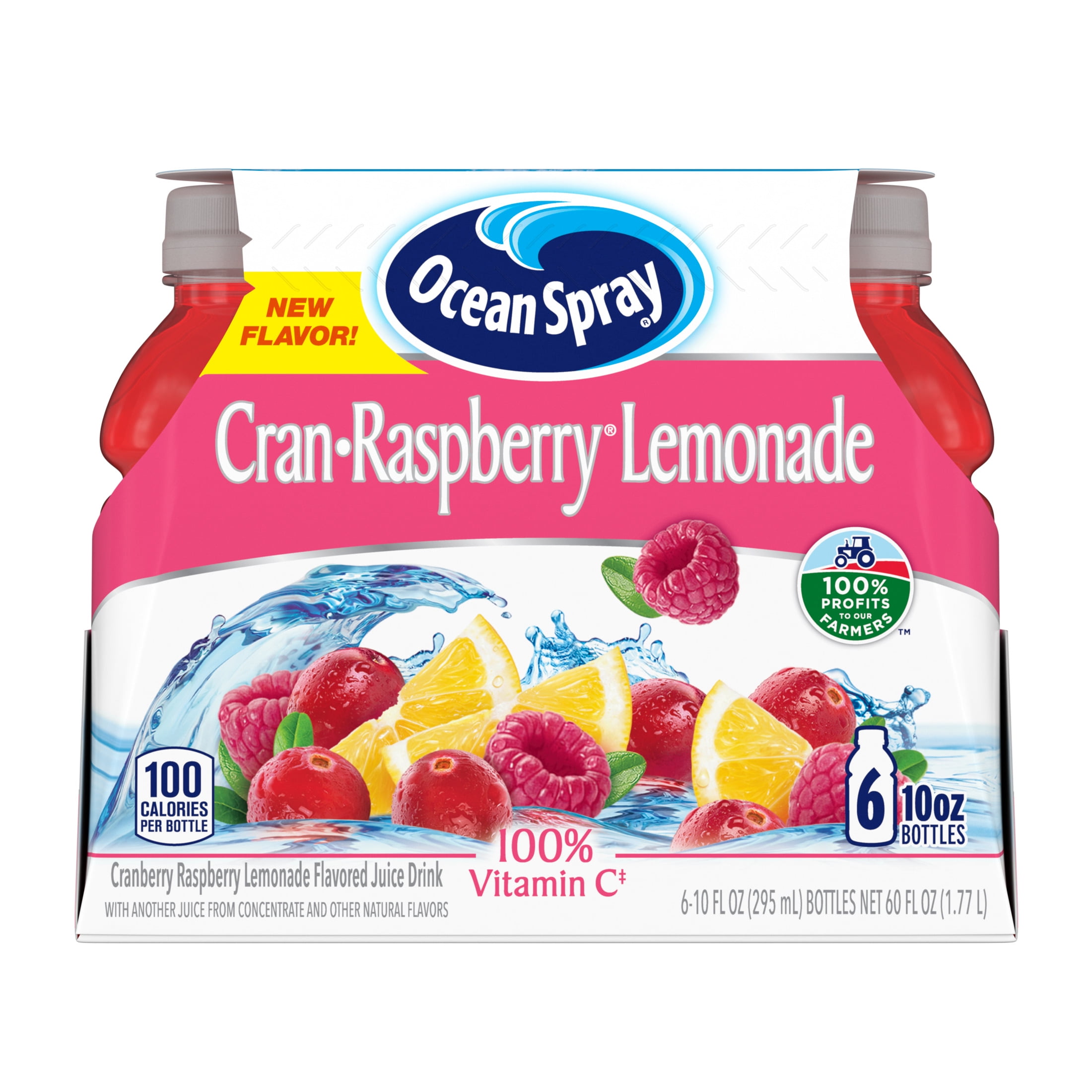 Ocean Spray® Cran Raspberry Lemonade™ Juice Drink, 10 fl oz Bottles, 6