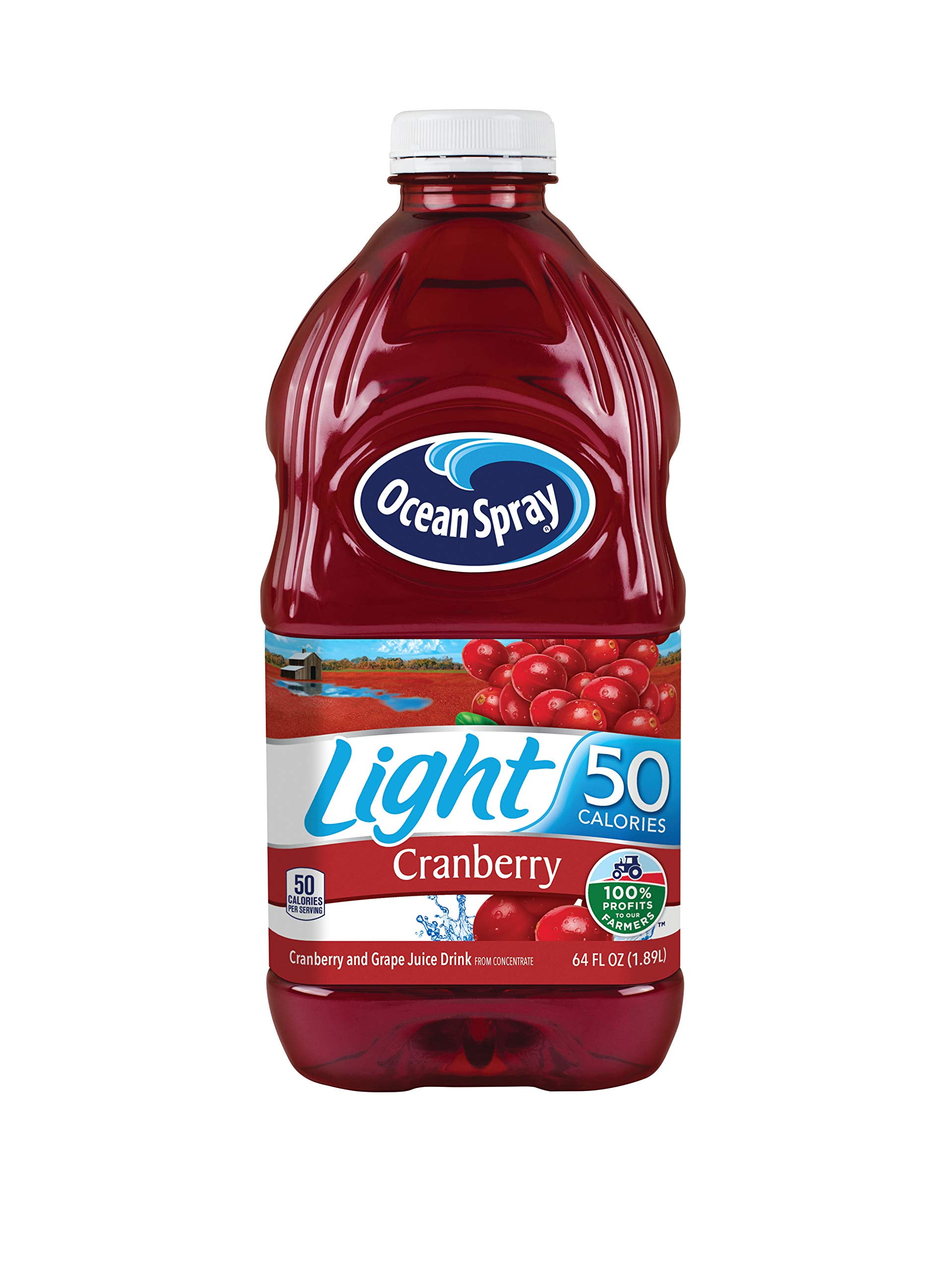 Ocean Spray Cran50 Cranberry Juice Drink, 64 Fl Oz Bottle (Pack Of 8