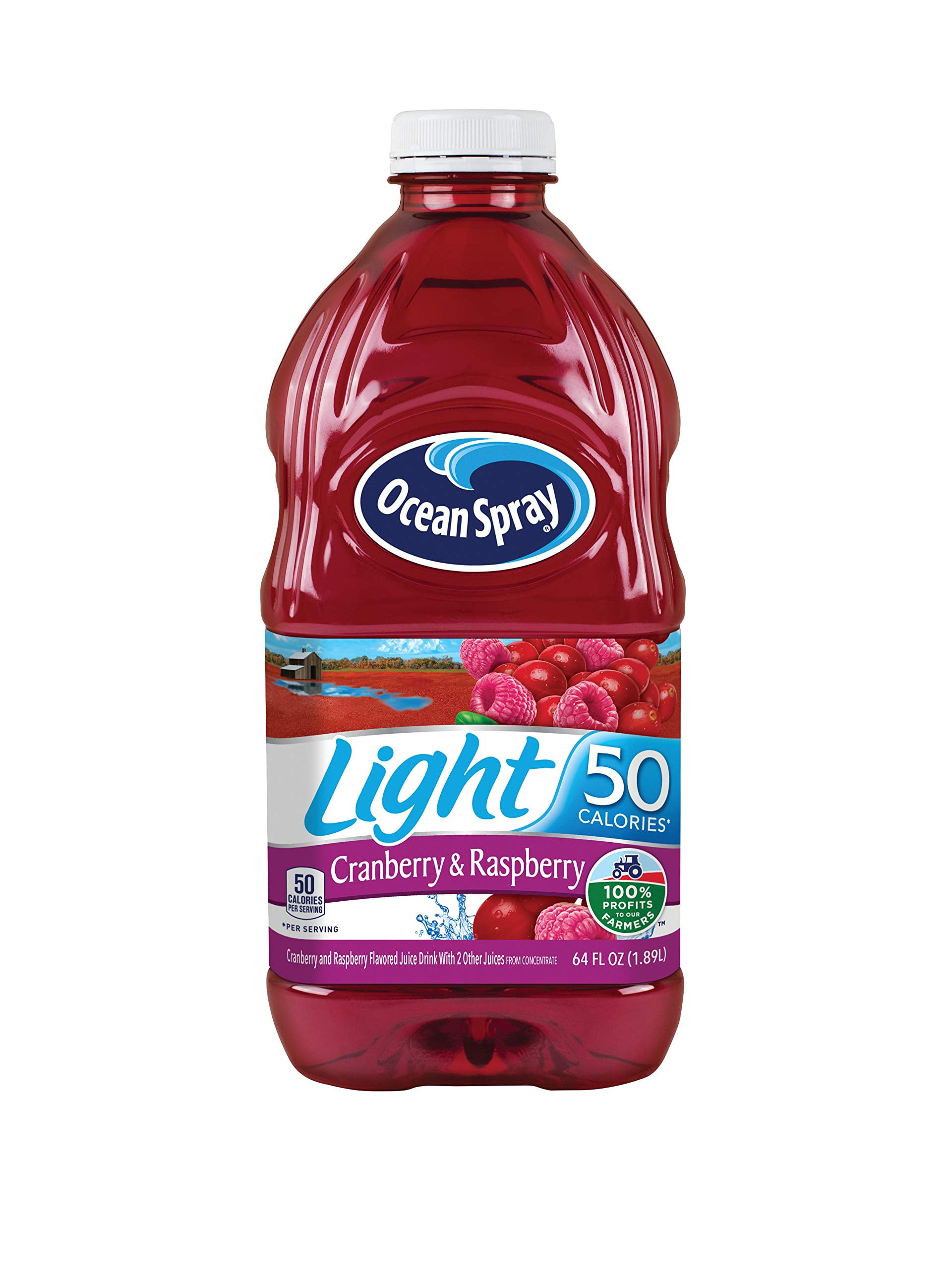 Ocean Spray Cran50 Cranberry Raspberry Juice Drink, 64 Fl Oz Bottle
