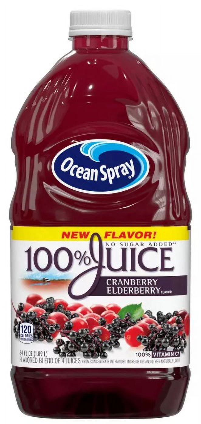 Ocean Spray Cranberry Elderberry Juice 64fl oz (Pack of 6)