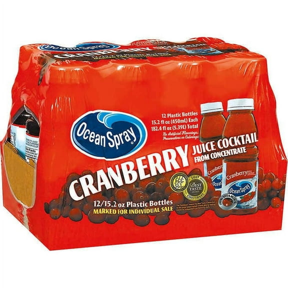 Ocean Spray Cranberry Juice Cocktail, 15.2 fl oz, 12-count