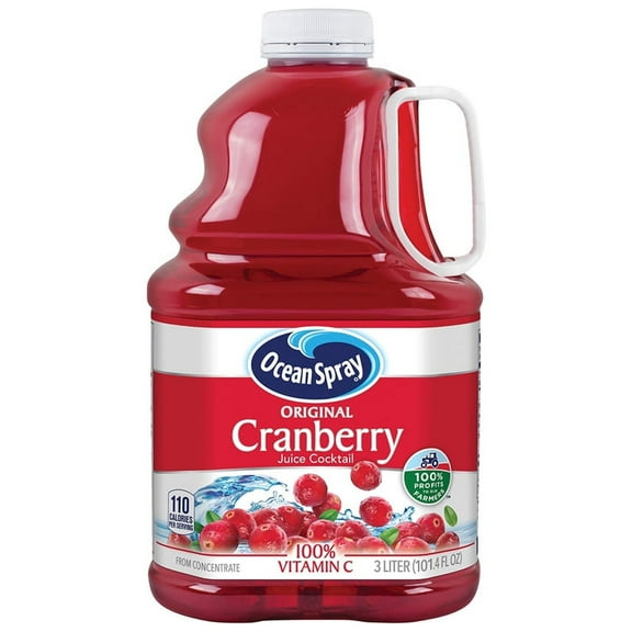 Ocean Spray Cranberry Juice Cocktail, 3 Liter Bottle (Pack of 3)