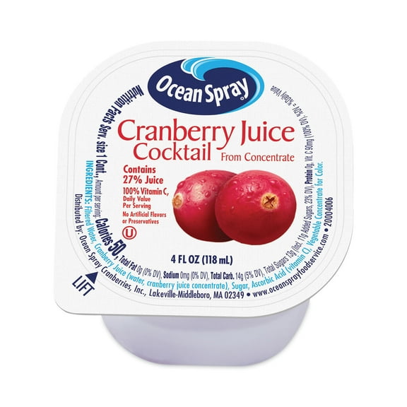 Ocean Spray Cranberry Juice Cocktail 4 oz. 48/Case (700) 307-00003