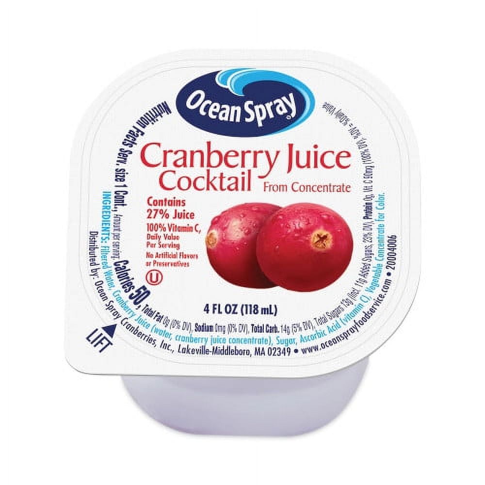 Cranberry Juice Drink, Cranberry, 4 oz Cup, 48/Carton, Ships in 1-3 Business Days Cranberry Juice Drink, Cranberry, 4 oz Cup, 48/Carton, Ships in 1-3 Business Days