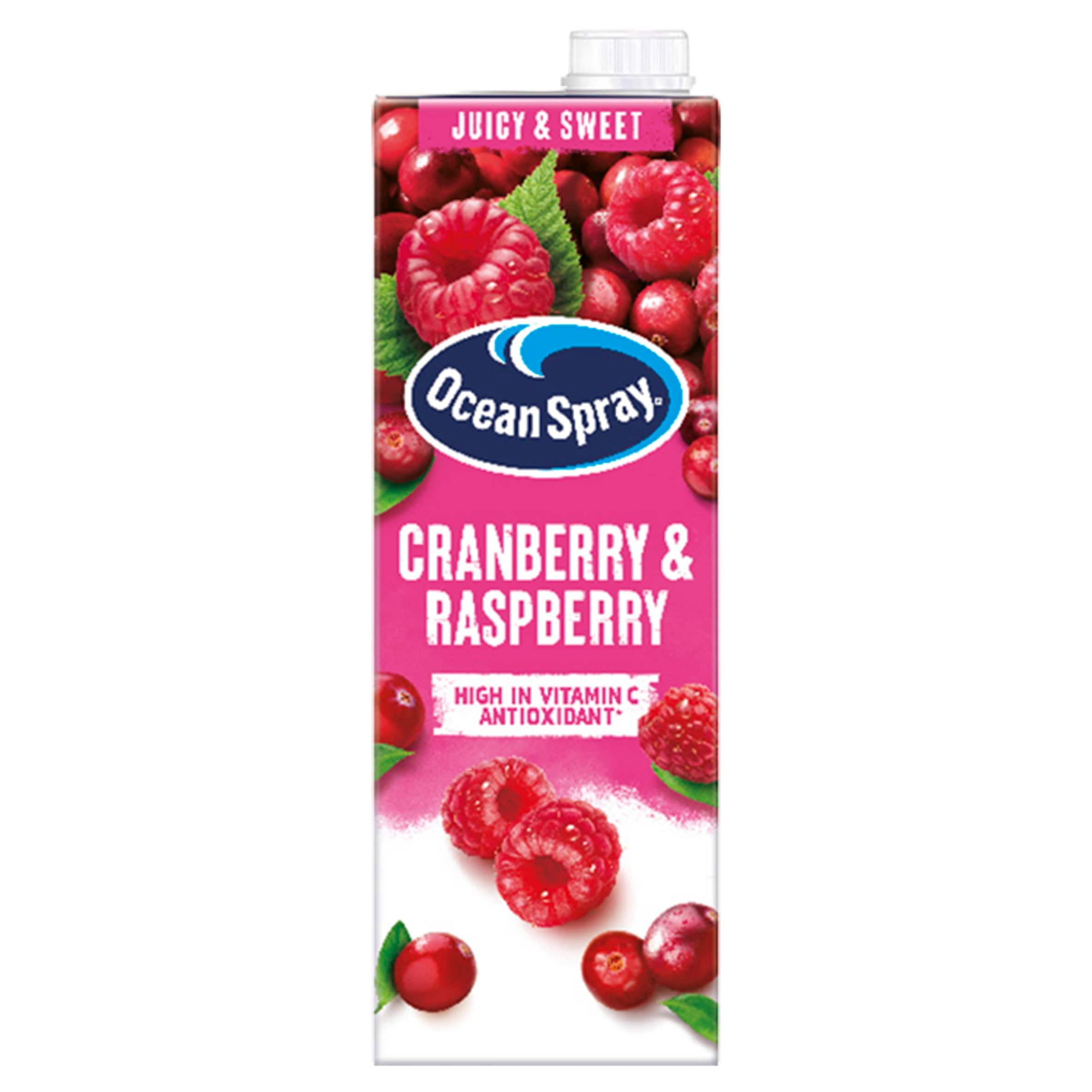 Ocean Spray Cranberry & Raspberry Juice Drink 1 Litre, Imported from Britain