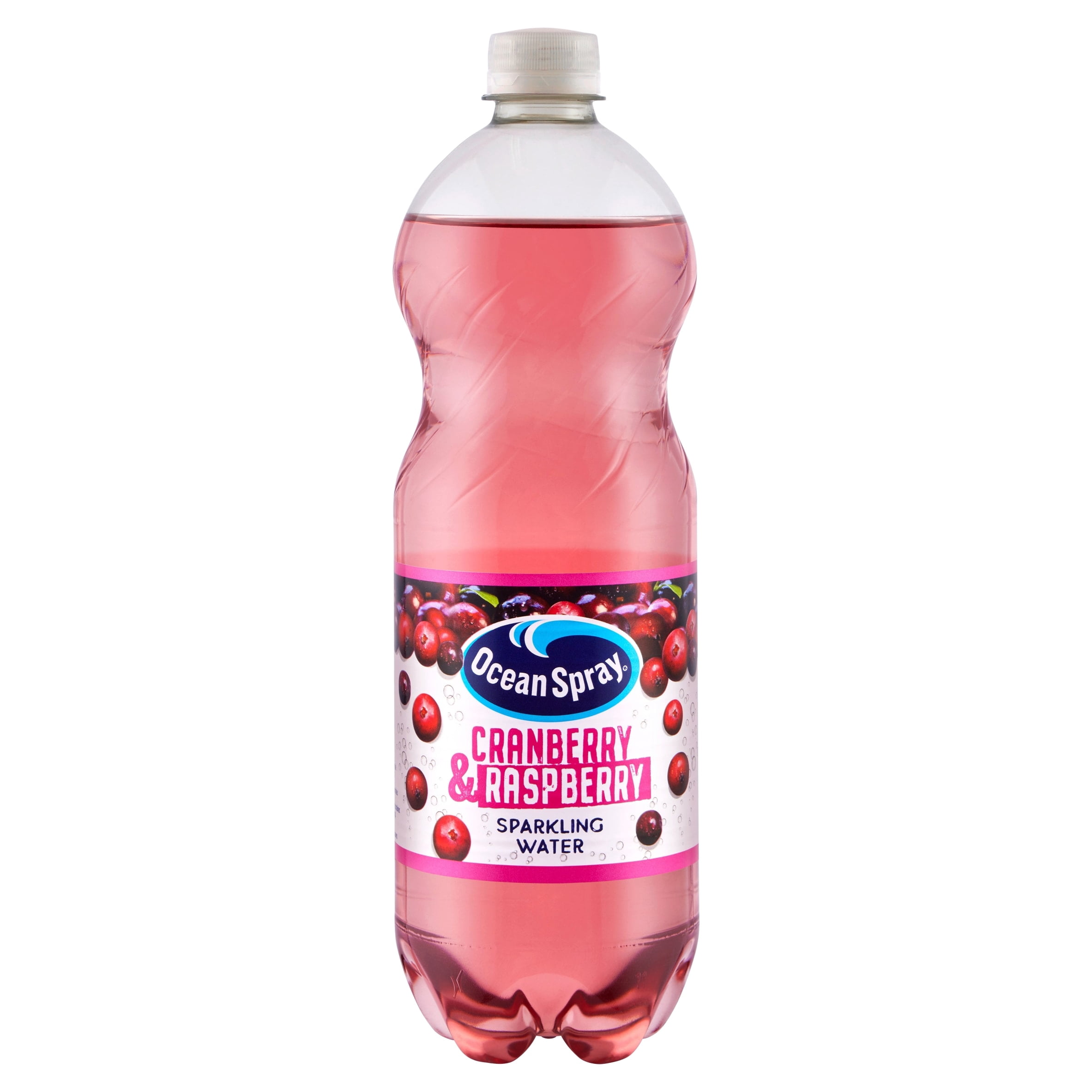 Ocean Spray Cranberry & Raspberry Sparkling Water 1L, Imported from Britain
