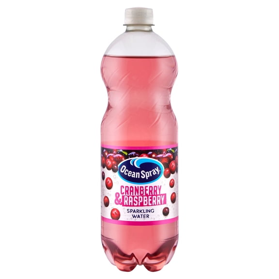 Ocean Spray Cranberry & Raspberry Sparkling Water 1L, Imported from Britain
