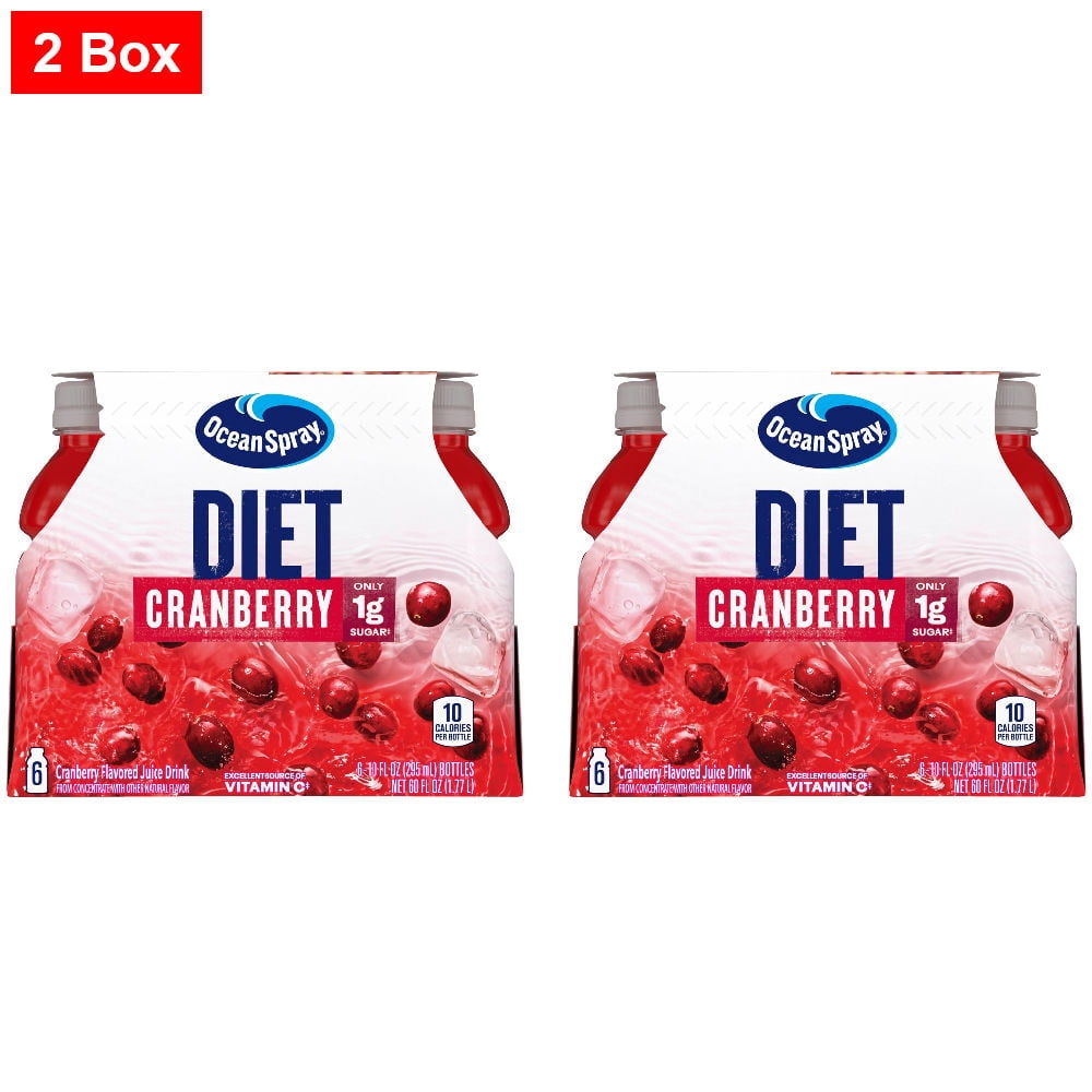 Ocean Spray Diet Cranberry Juice Drink 6 bottles / 10 fl oz - 2 Box