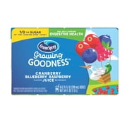 Ocean Spray Growing Goodness Cranberry Blueberry Raspberry Juice, 6.75 fl oz, 8 Ct, 4 Pack