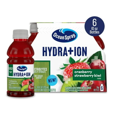 Ocean Spray® Hydration Cranberry Strawberry Kiwi Juice Drink, 10 fl Oz Bottle, 6 count