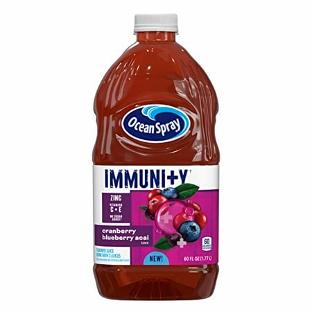Ocean Spray Immuni+Y Cranberry Bluberry Acai Juice 60 fl oz Bottle (Pack of 2)