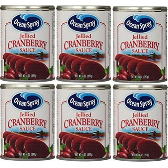 Ocean Spray, Jellied Cranberry Sauce, 14Oz Can (Pack Of 6)