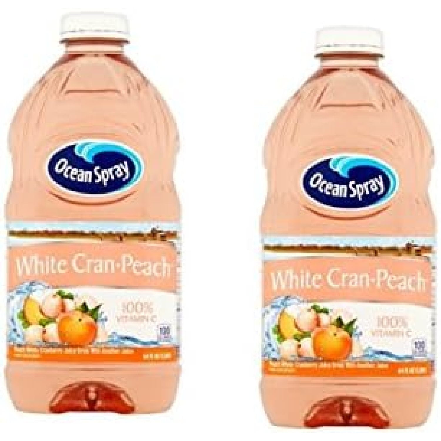 Ocean Spray Juice Drink, 64 Oz. (2-Bottle) (White Cran-Peach Juice ...