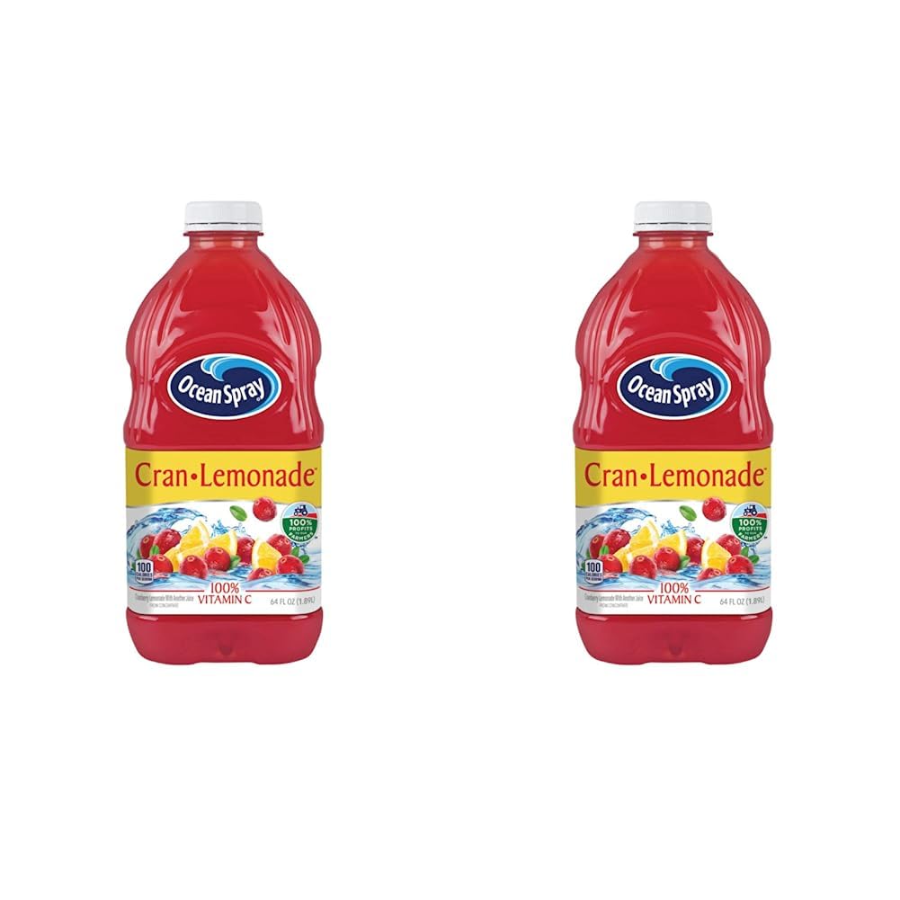 Ocean Spray Juice Drink, CranLemonade, 64 Ounce Bottle (Pack Of 2