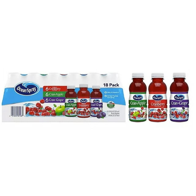 Ocean Spray Juice Drink Variety Pack (10 fl. oz., 18 pk.)