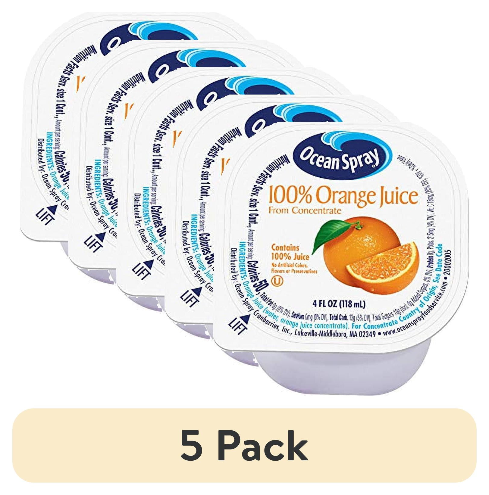 Ocean Spray Sugar Free No Thaw Juice Cups 100 Orange Juice Walmart